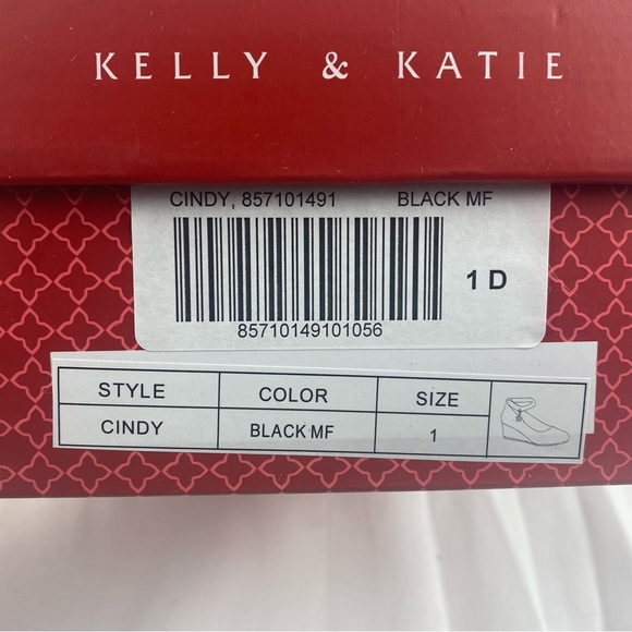 Kelly & Katie Girls Cindy Dress Pump with Ankle Strap Black Size 1 - Picture 9 of 9